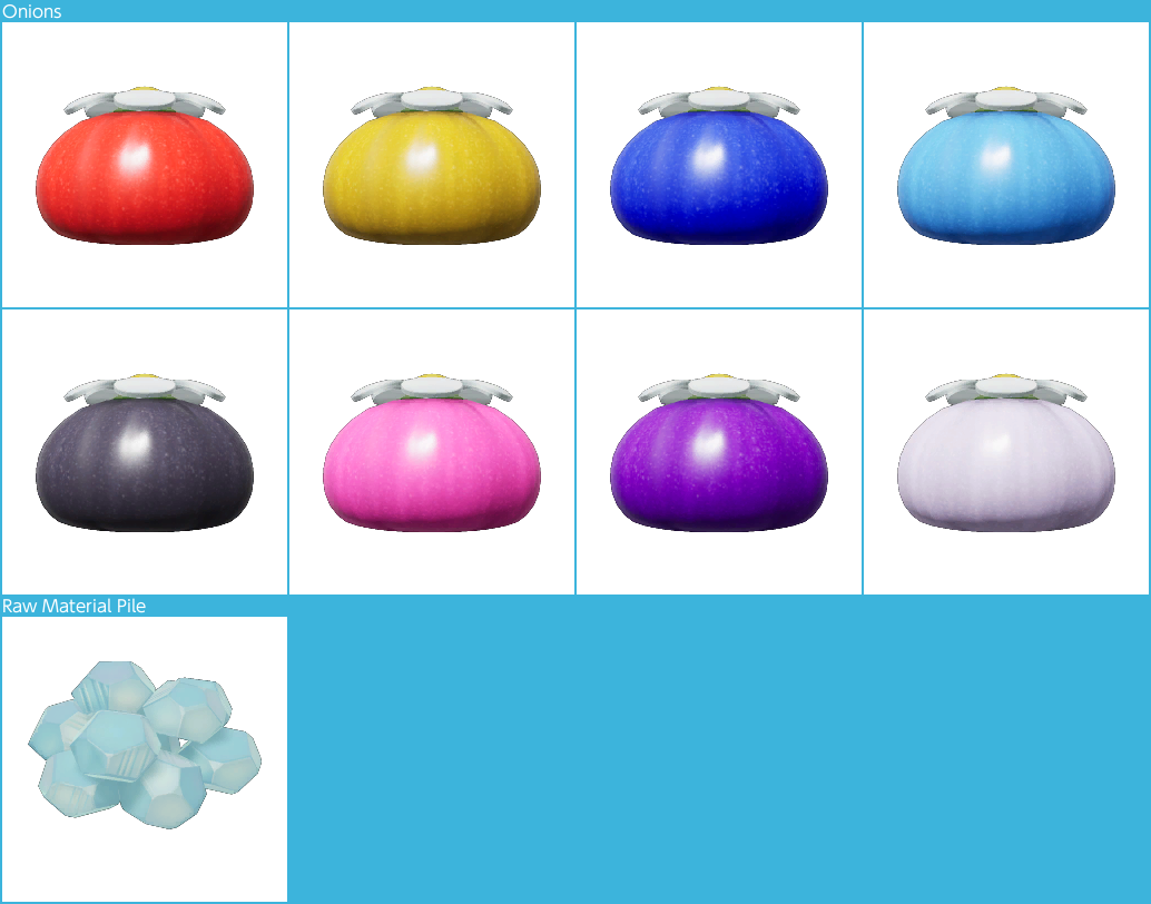 Pikmin 4 - Onion + Raw Material Icons