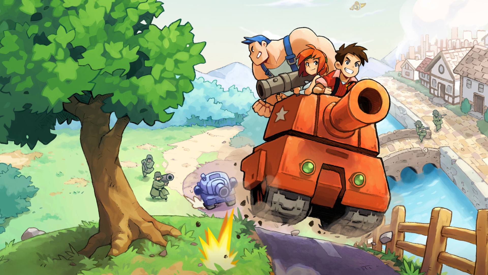 Advance Wars 1+2: Re-Boot Camp - Title Screen Background