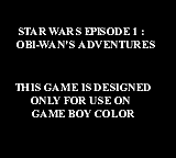 Star Wars Episode 1: Obi-Wan's Adventures - Game Boy Error Message