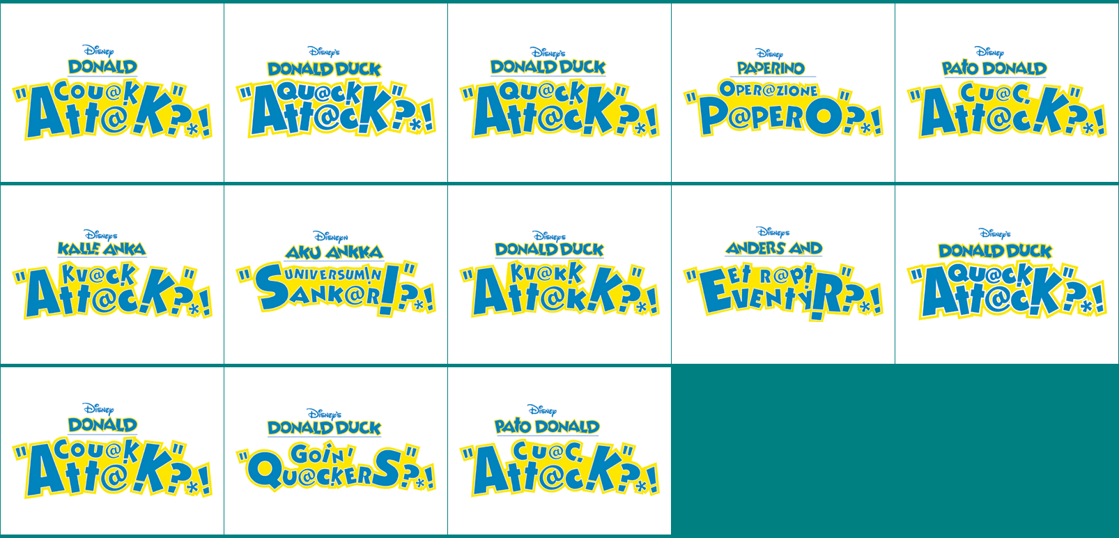 Donald Duck "Quack Attack" / Donald Duck "Goin' Quackers" - Logo