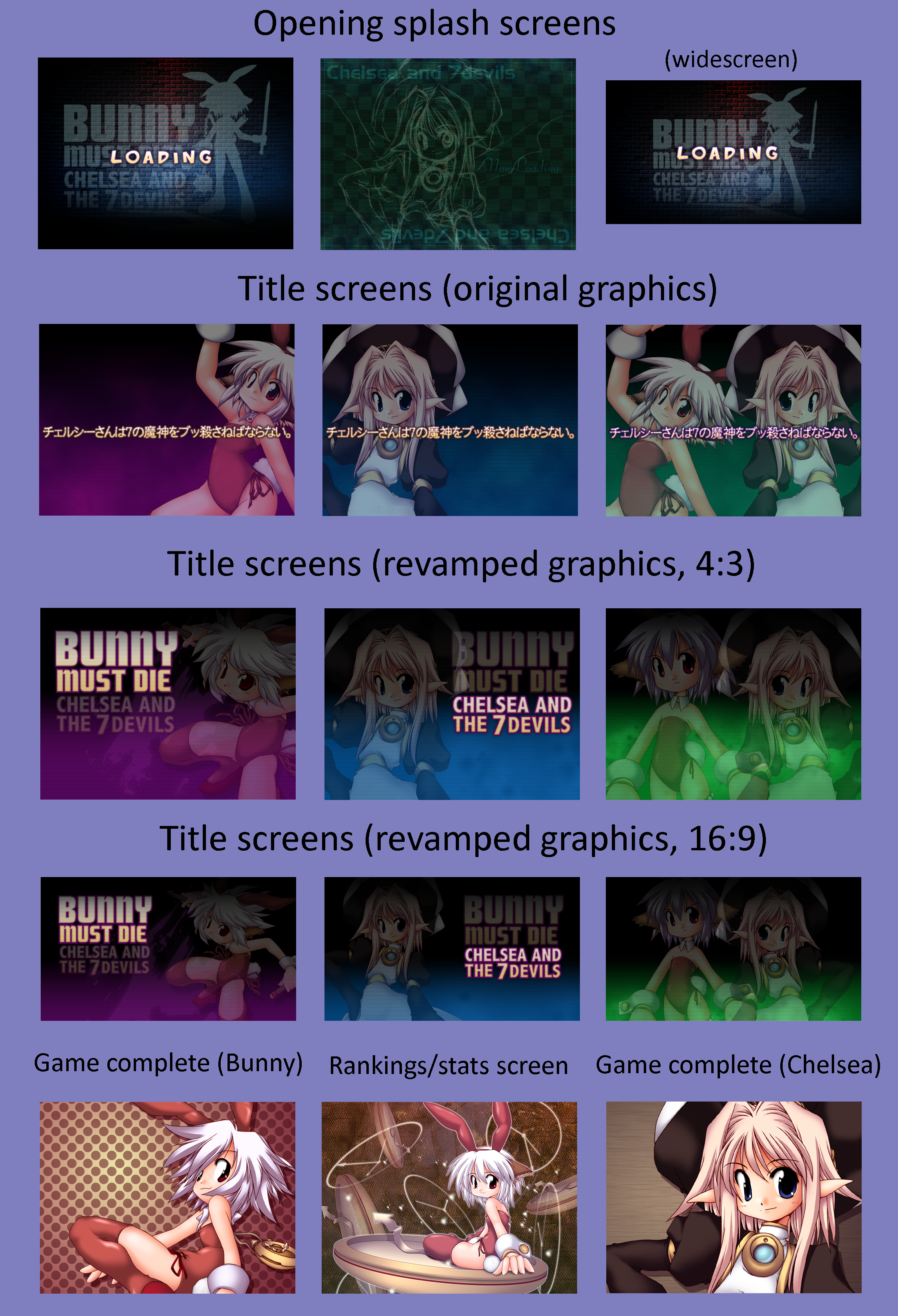 Bunny Must Die! Chelsea and the 7 Devils - Menu Screens Artwork (PC/Steam)
