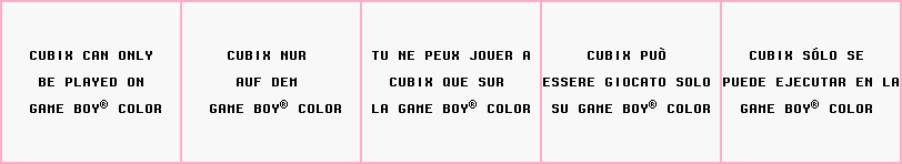 Cubix: Robots for Everyone - Race 'n Robots - Game Boy Error Message