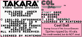 Cool Ball - Start Screen & Title Screen Elements