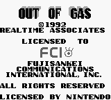 Out of Gas - Start Screen