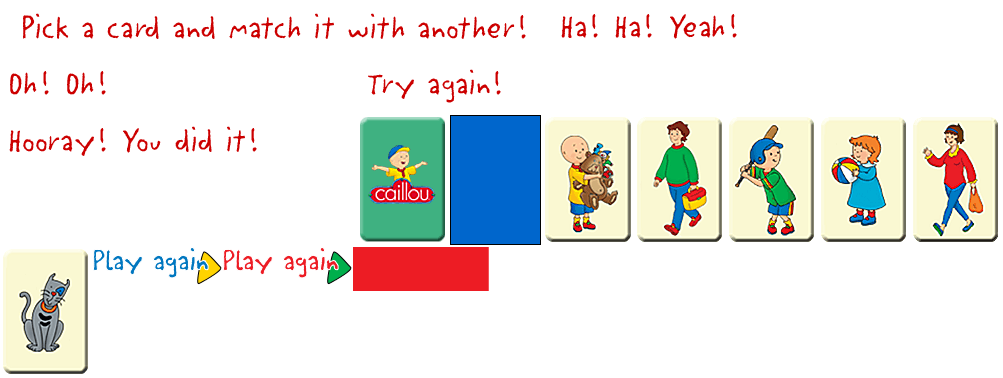 Caillou: Memory Game - General Sprites