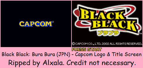 Black Black: Bura Bura (JPN) - Capcom Logo & Title Screen