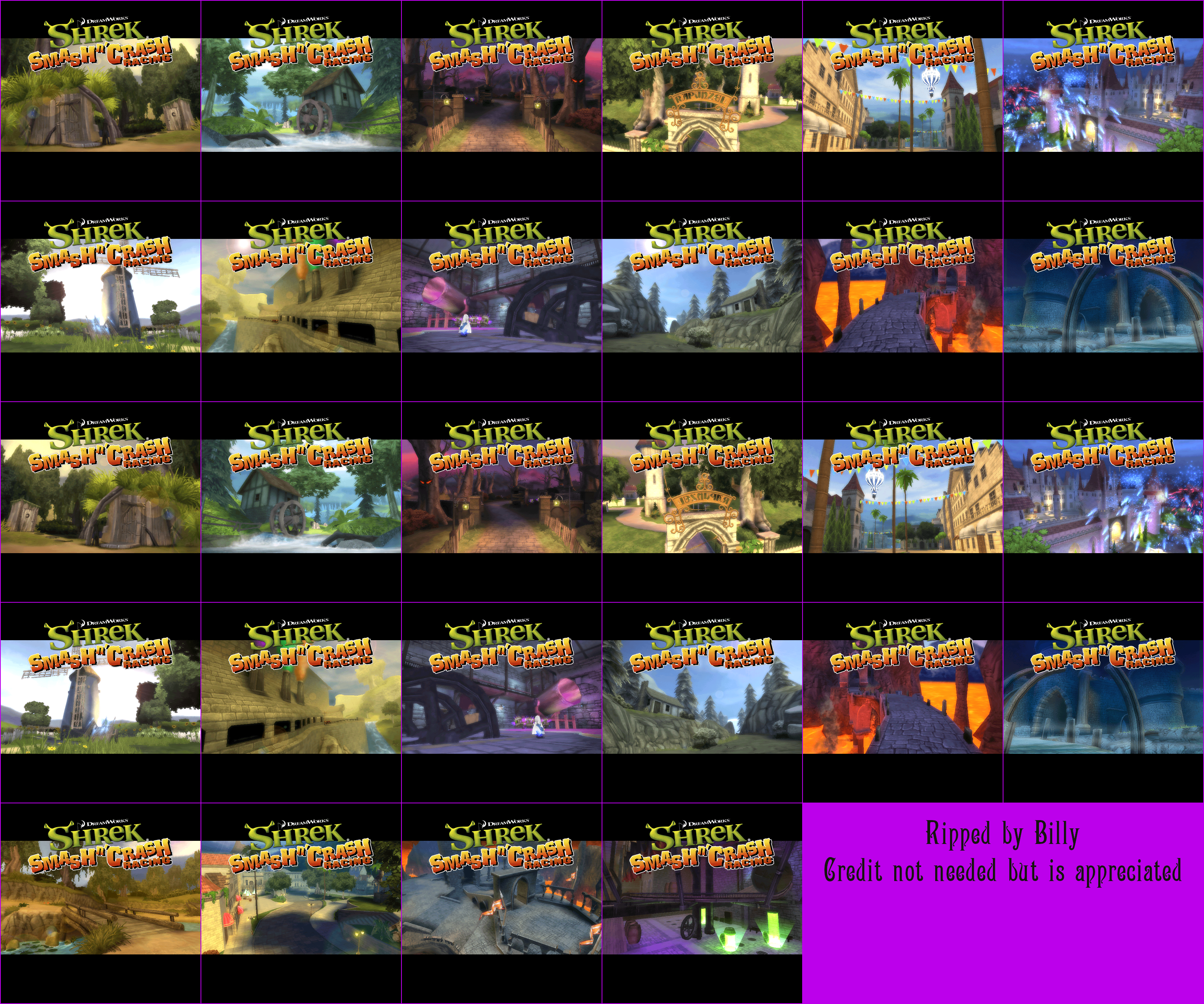 Shrek Smash n' Crash Racing - Loading Screens