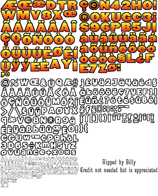 Shrek Smash n' Crash Racing - Fonts