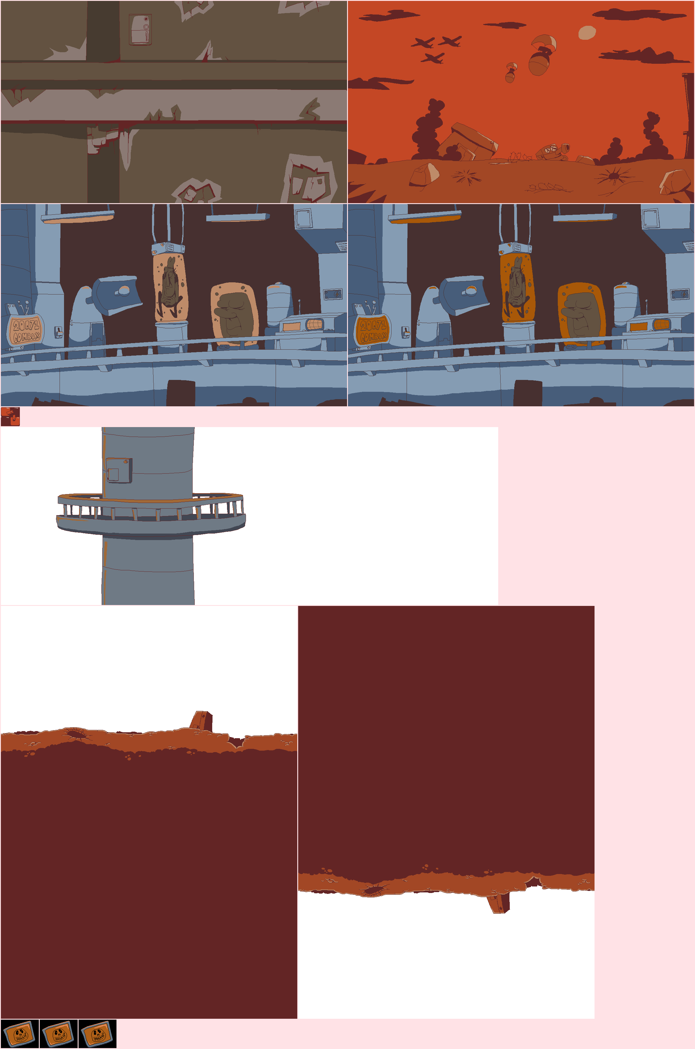 Pizza Tower - WAR! Backgrounds