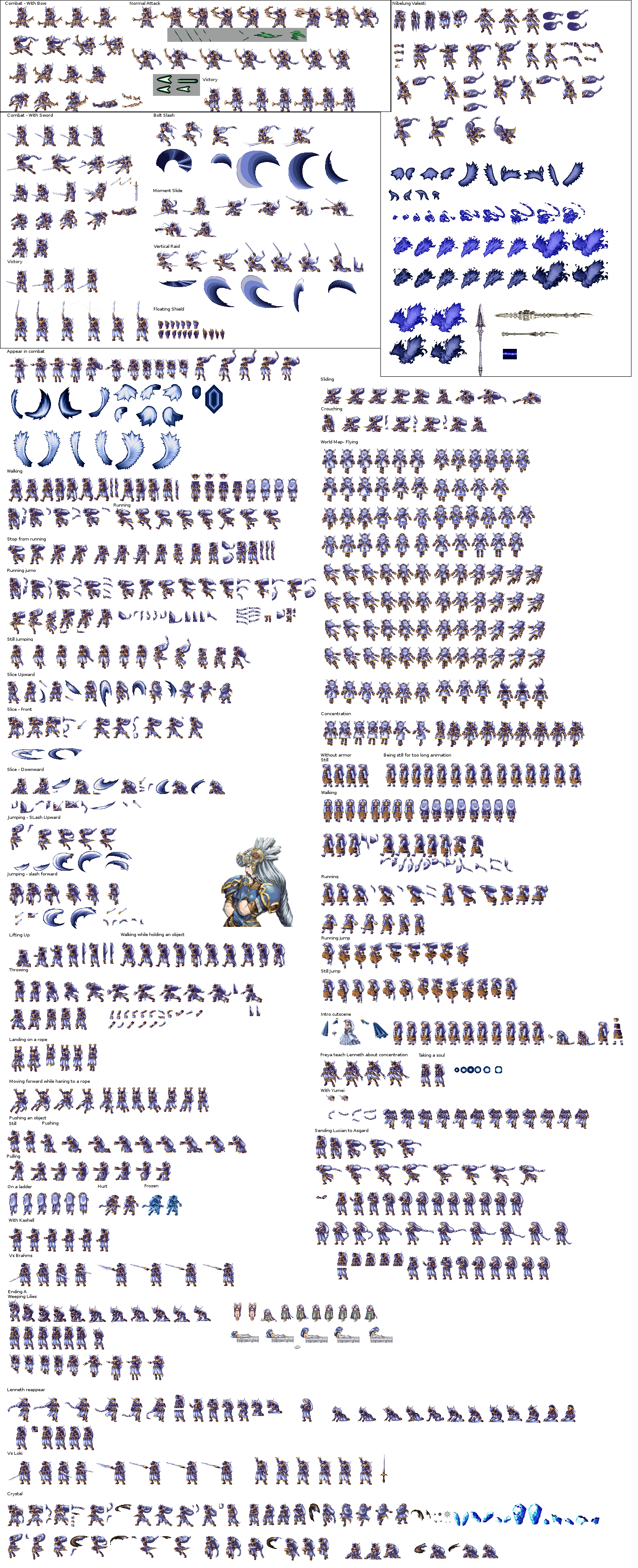 The Spriters Resource Full Sheet View Valkyrie Profile