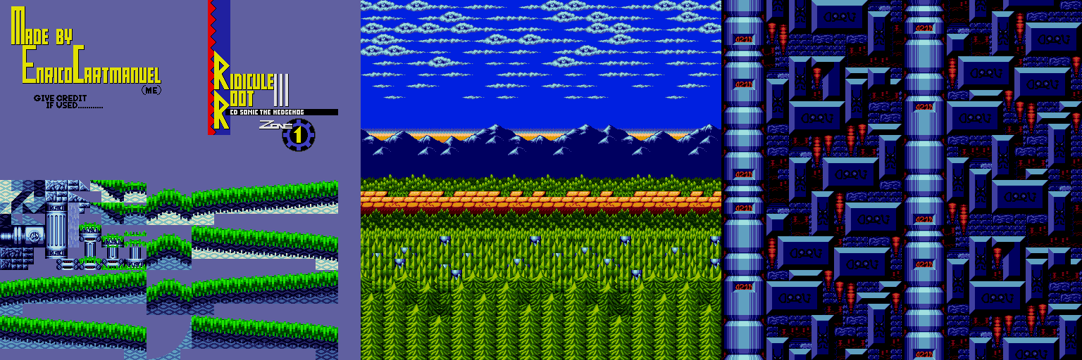 Sonic the Hedgehog Customs - Sonic CD R2 Present Tileset and Backgrounds
