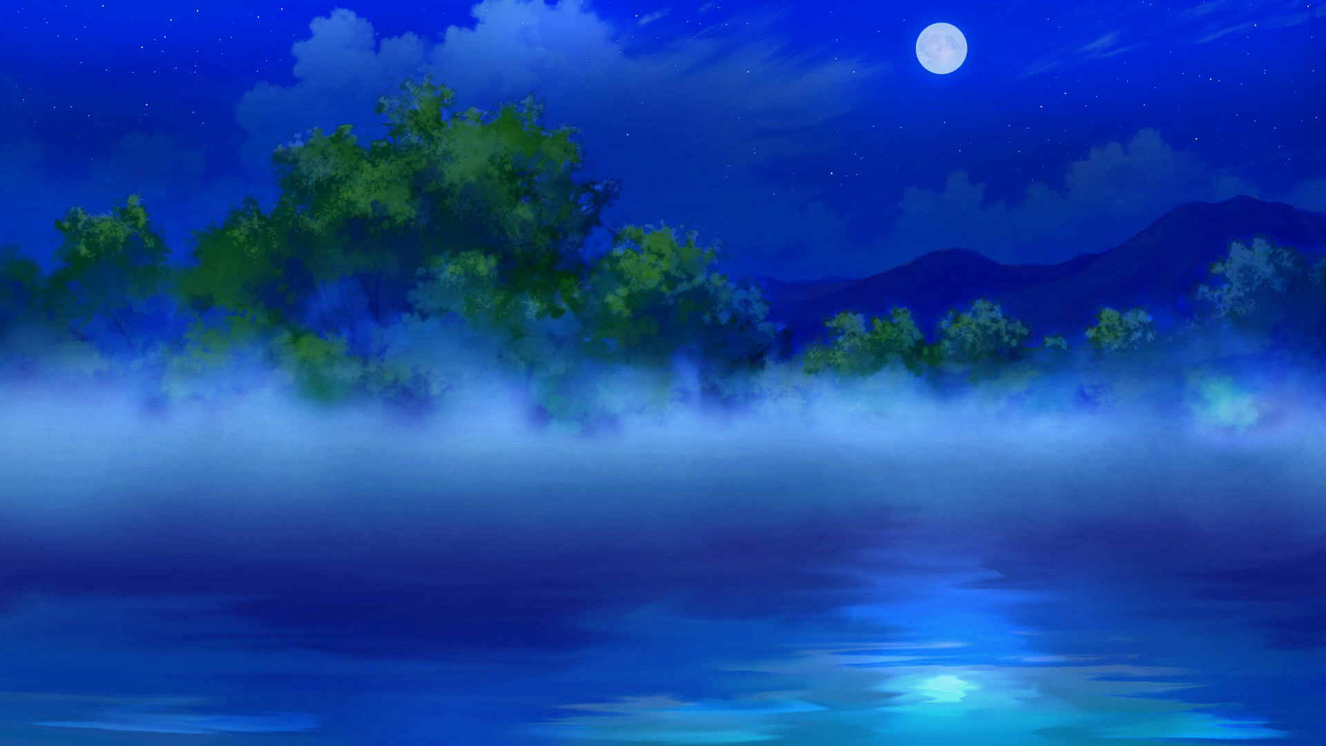 Misty Lake (Night)