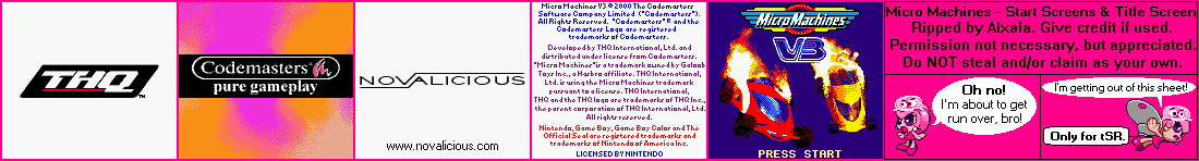 Micro Machines V3 - Start Screens & Title Screen