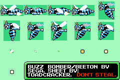 Sonic the Hedgehog Customs - Buzz Bomber/Beeton (Mega Man Style)