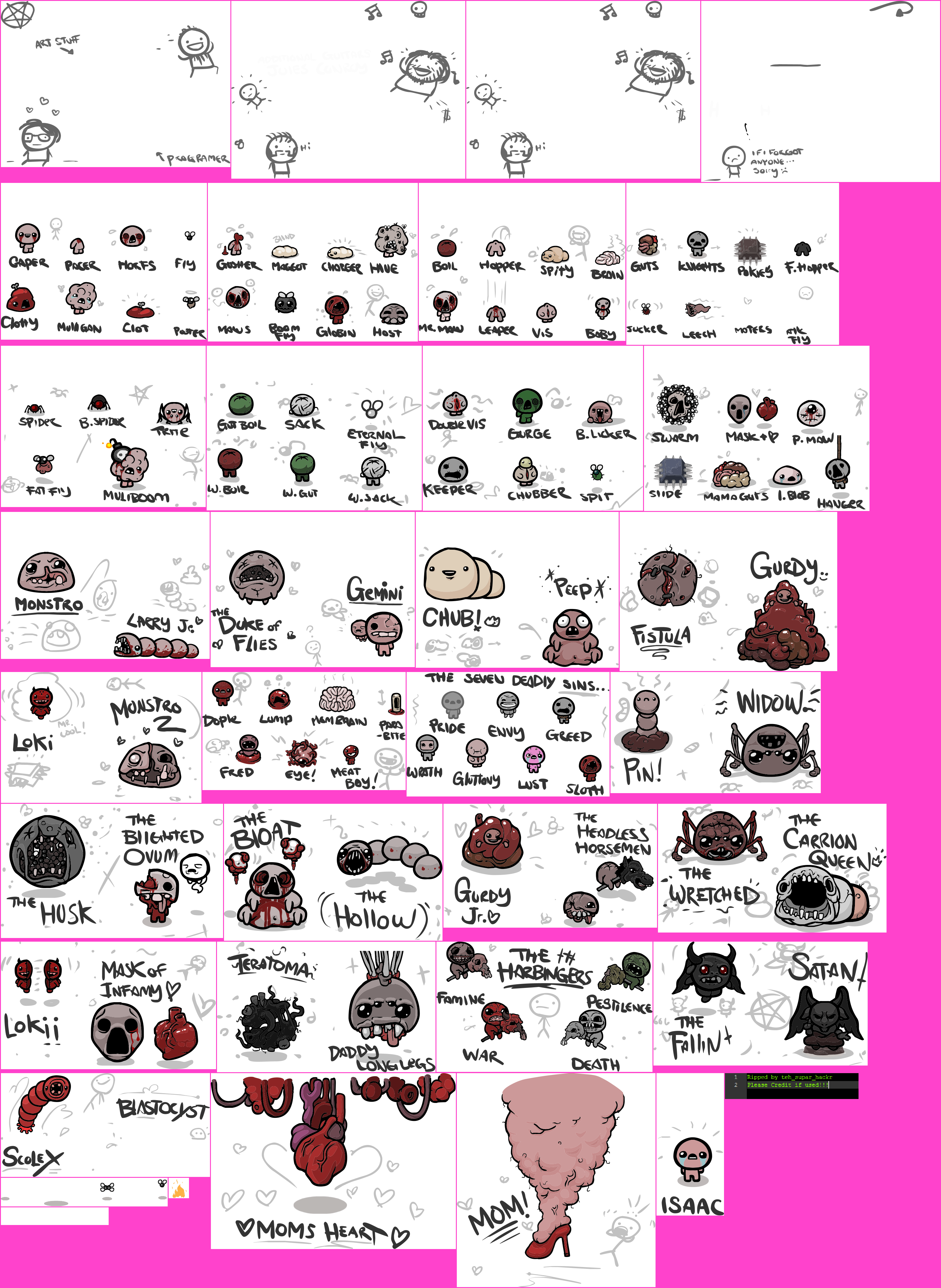 The Binding of Isaac - Credits