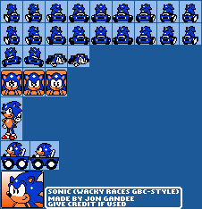 Sonic (Wacky Races GBC-Style)