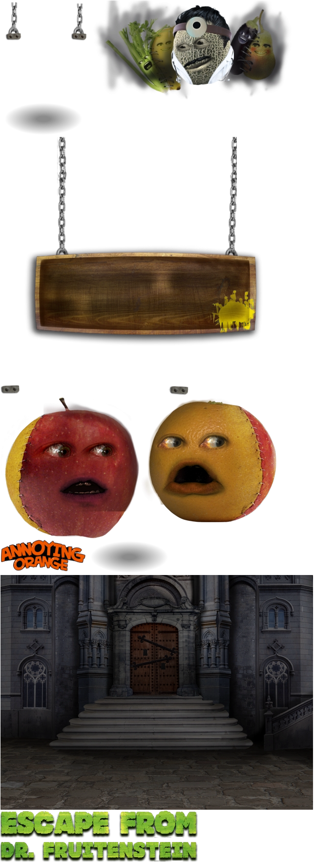 Annoying Orange: Escape From Dr. Fruitenstein - Title Screen