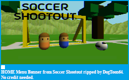 Soccer Shootout - HOME Menu Banner