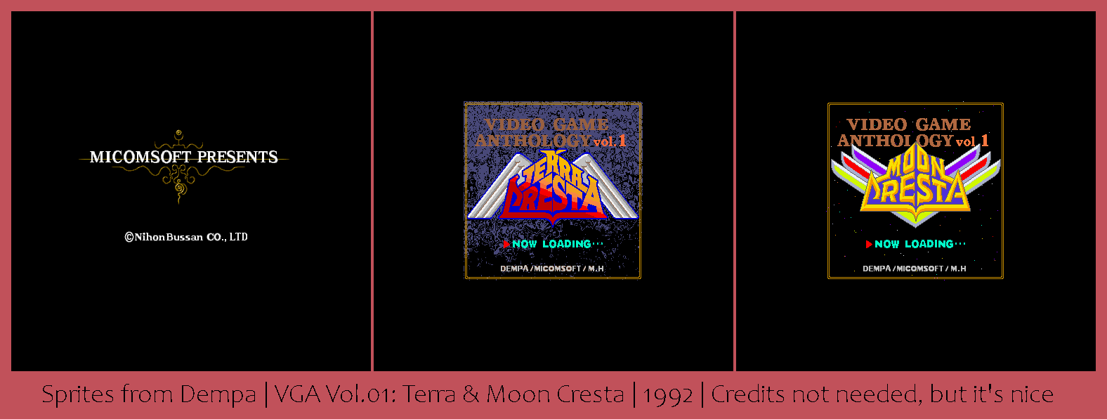 Video Game Anthology Vol.01: Terra Cresta & Moon Cresta - Loading Screens