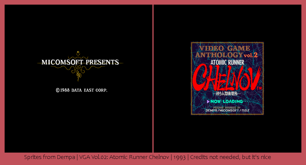 Video Game Anthology Vol.02: Atomic Runner Chelnov - Loading Screens