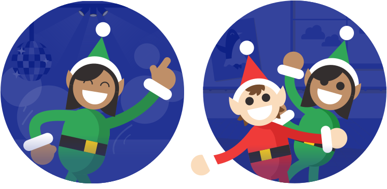 Google Santa Tracker - Choose A Game Mode Buttons