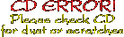The Crow: City of Angels - CD Error Screen