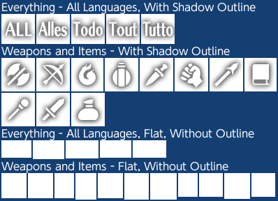Weapon Icons (Monochrome)