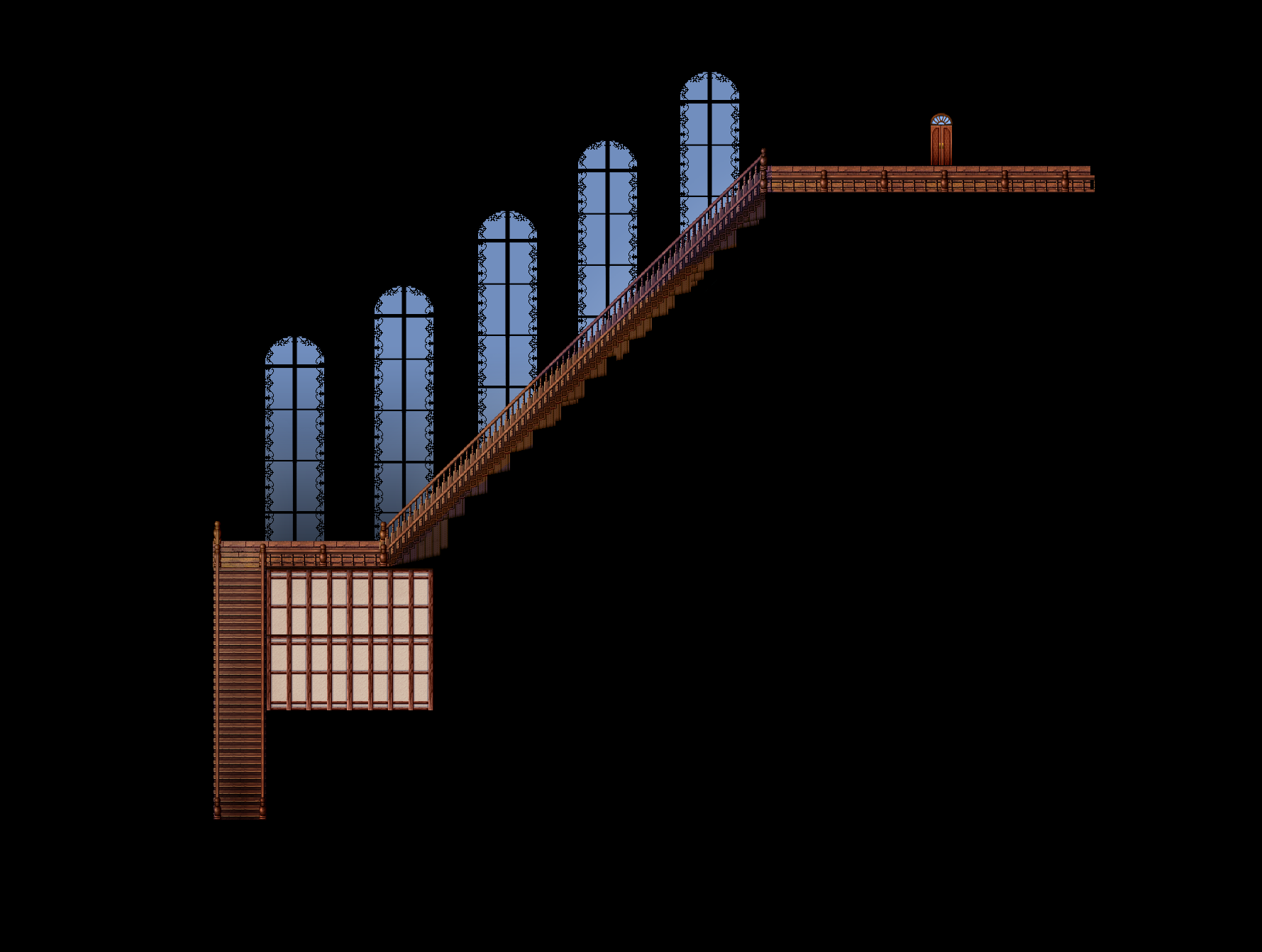Pocket Mirror - Harpae Long Staircase