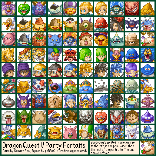 Dragon Quest 5: The Hand of the Heavenly Bride - Portraits