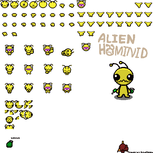 Alien Hominid (Binding of Isaac-Style)