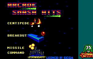 Arcade Smash Hits (PAL) - Game Select Screen