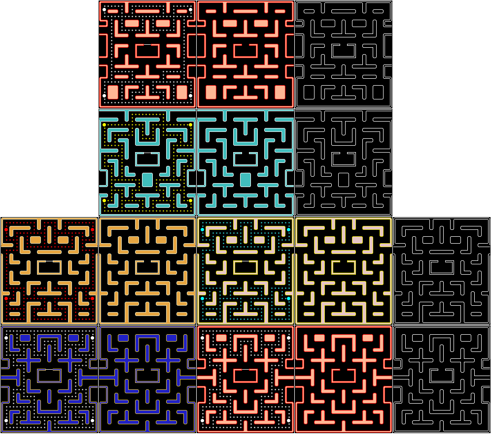 Ms. Pac-Man (J2ME/BREW, Americas) - Mazes (240x320, BREW)