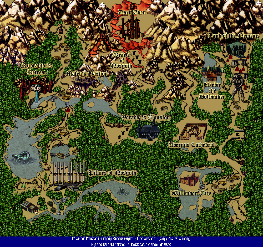 Legacy of Kain: Blood Omen - Map