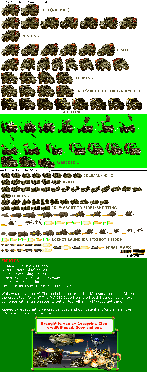 Metal Slug 2 / Metal Slug X - MV-280 Jeep