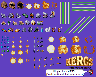 Mercs - Items and Weapons