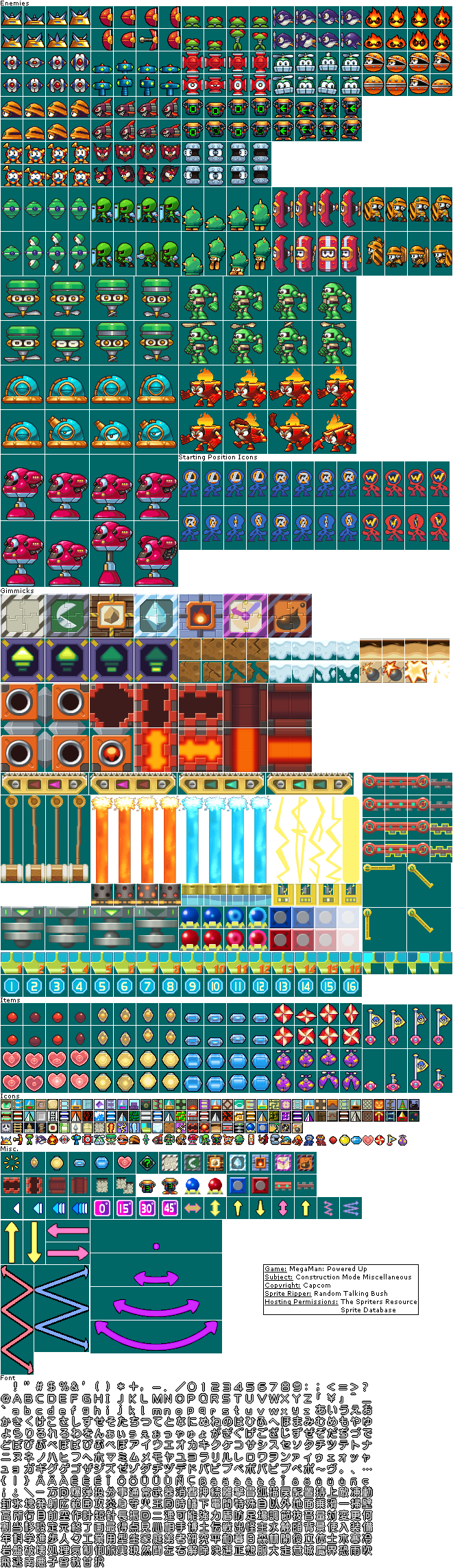 Mega Man: Powered Up! - Construction Mode Miscellaneous