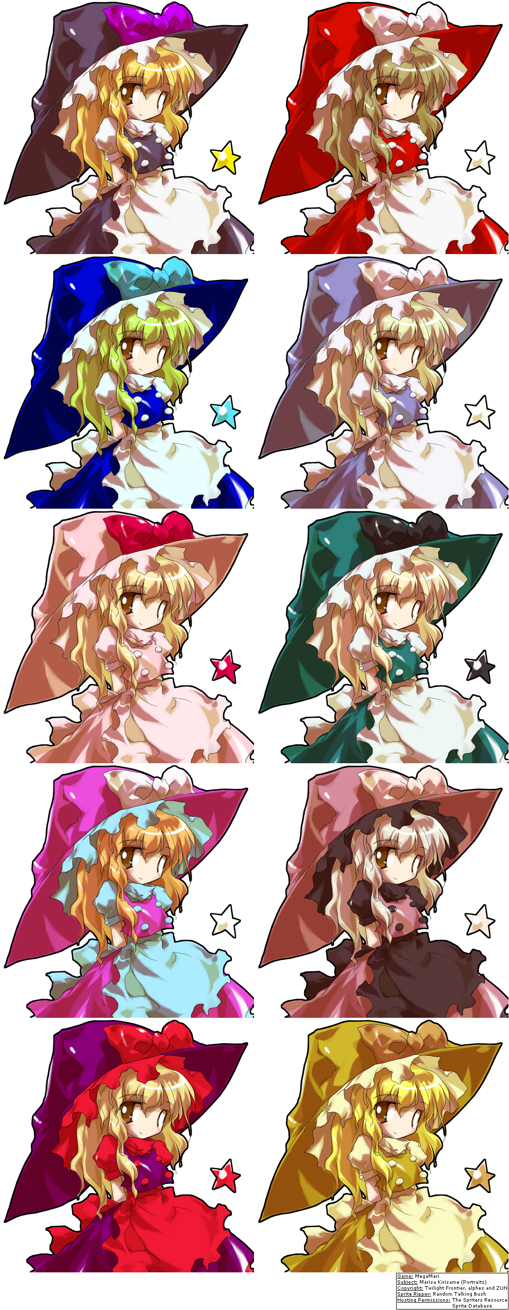 MegaMari: Marisa no Yabou - Marisa Kirisame (Portraits)