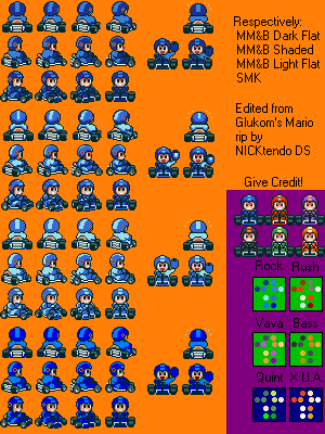 Mega Man Customs - Mega Man (Super Mario Kart-Style)