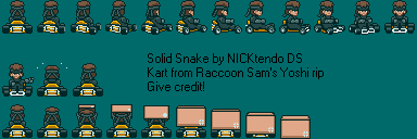 Solid Snake (Super Mario Kart-Style)