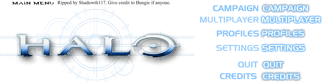 Halo - Combat Evolved - Main Menu