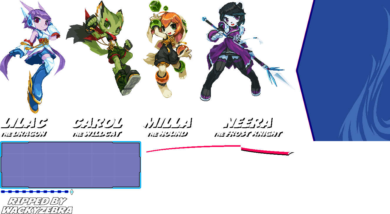 Freedom Planet 2 - Character & File Select