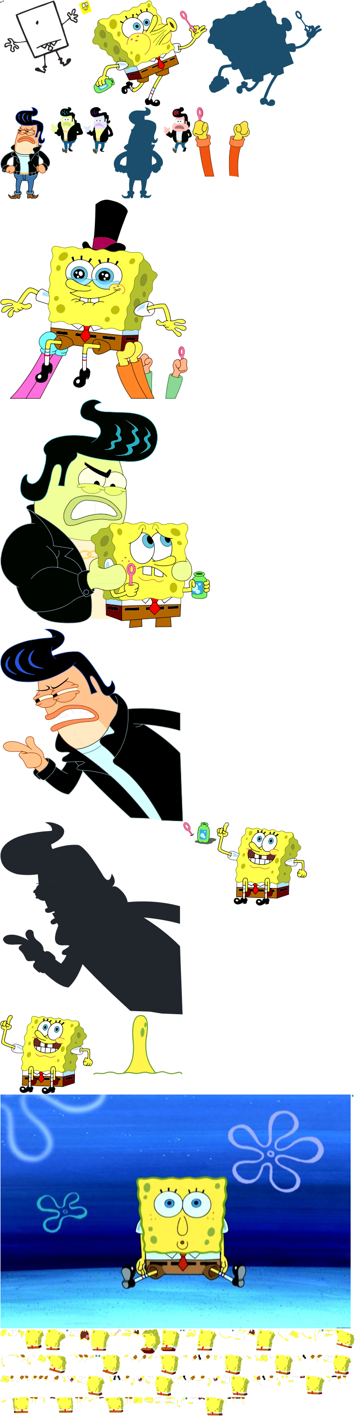 SpongeBob (Parts) & Title Menu & You Lose Characters