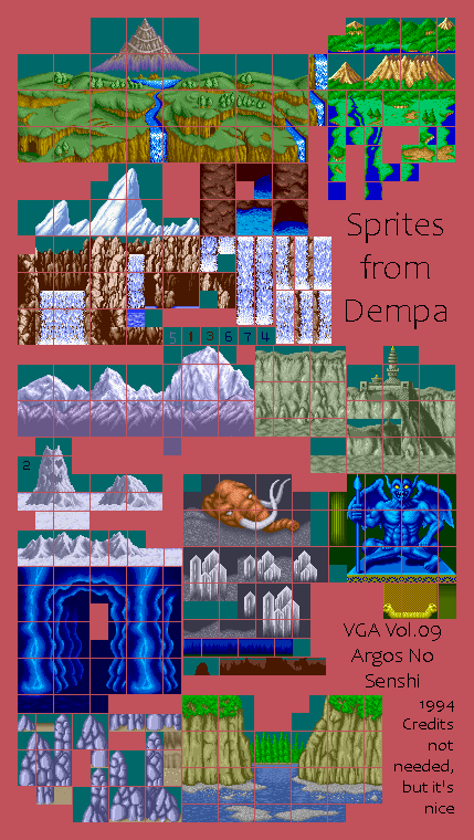 Video Game Anthology Vol.09: Argos No Senshi - Background Tiles