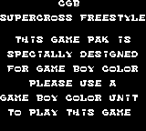 Supercross Freestyle - Game Boy Error Message