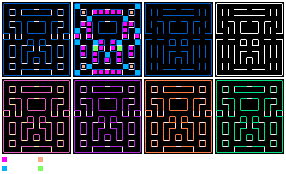 Super Pac-Man (Americas) - Mazes (Arcade, 128x128)