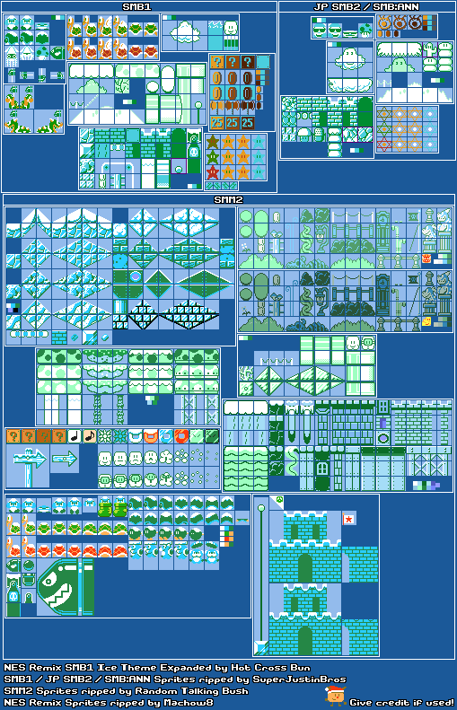 NES Remix SMB1 Ice Theme (Expanded)