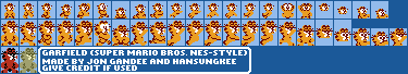 Garfield Customs - Garfield (Super Mario Bros. NES-Style)