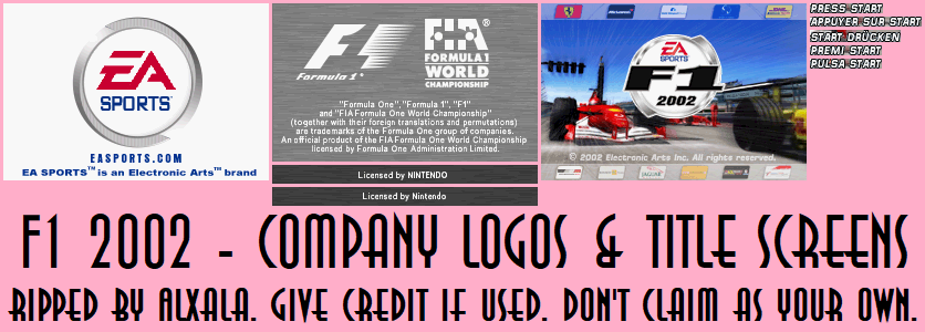 F1 2002 - Company Logos & Title Screen