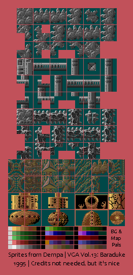 Video Game Anthology Vol.13: Baraduke - Background & Map Tiles