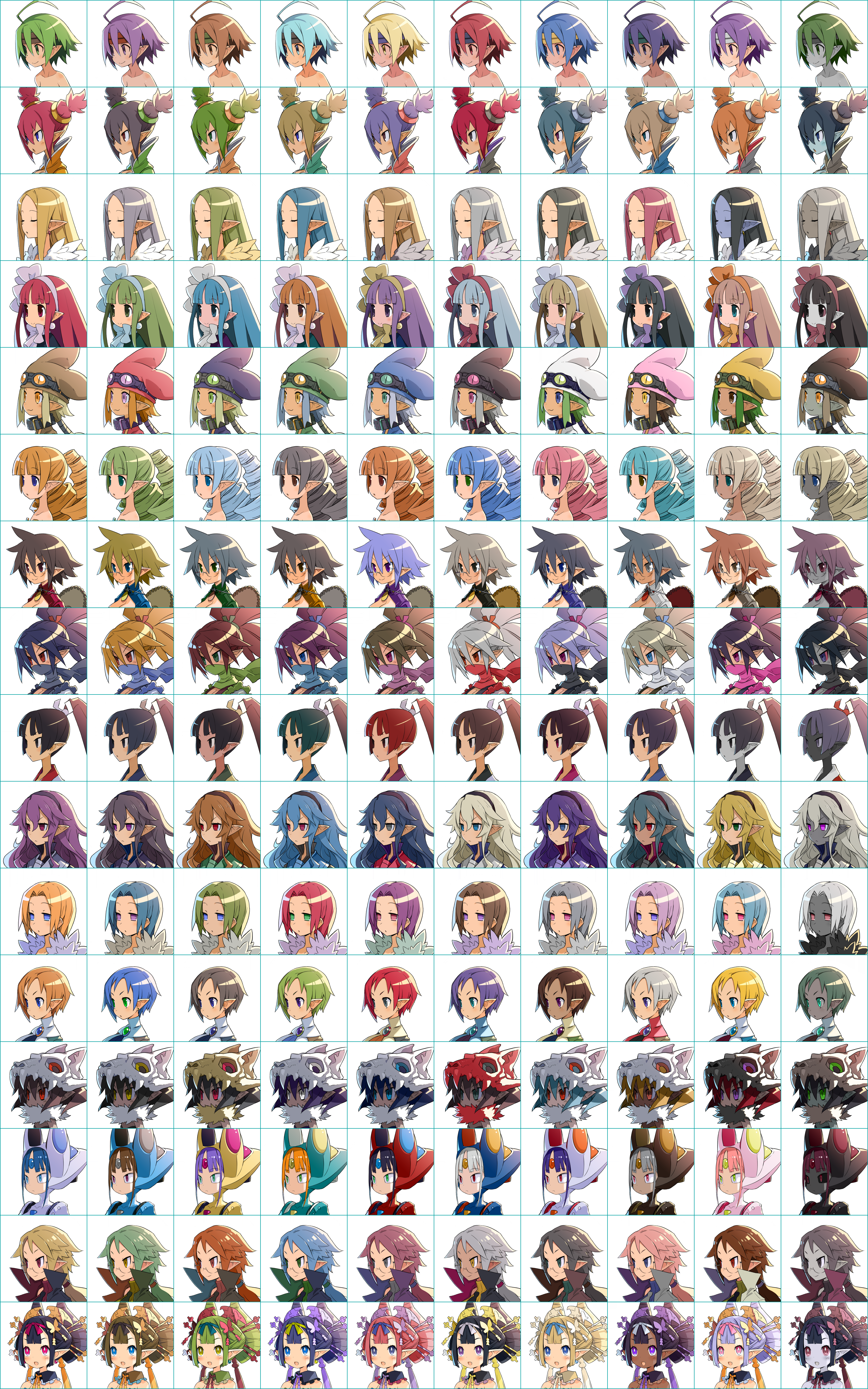 Disgaea 7: Vows of the Virtueless - Character Icons (Humanoid, Female)